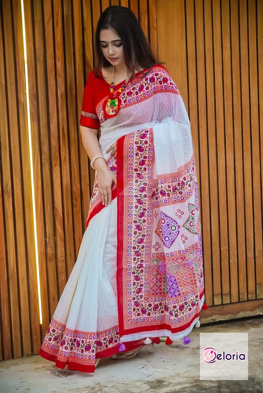 Halfsilk Saree With Blouse DF-04324