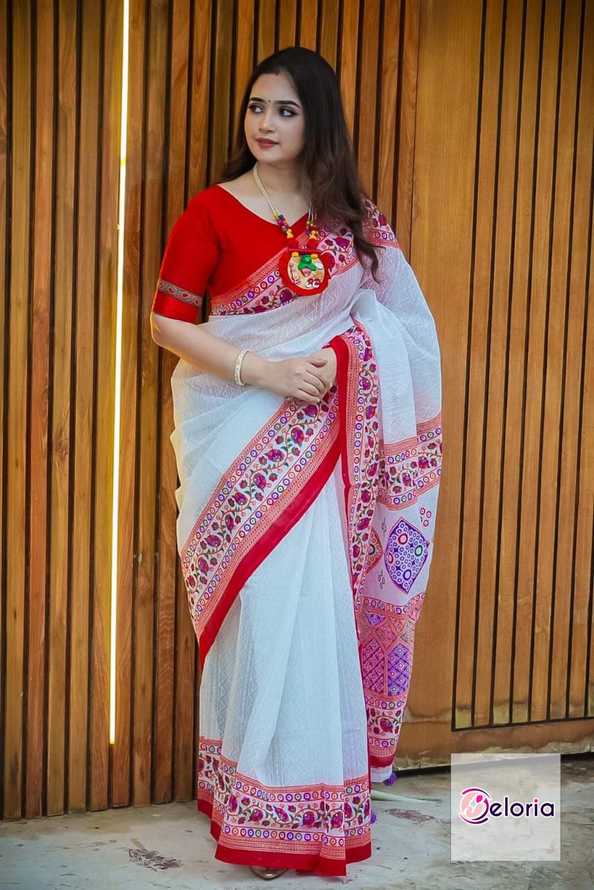 Halfsilk Saree With Blouse DF-04324